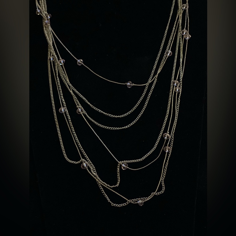 Beaded gold necklace